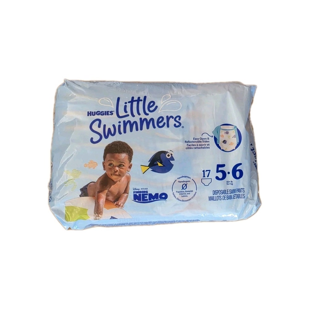 Huggies Little Swimmers Size‎ 5/6 Finding Nemo Swim Diapers 17 Count New #1040
